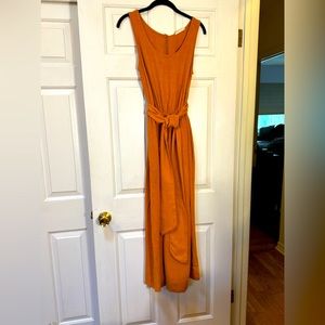 Love in brand cotton / Linen wide leg jumpsuit